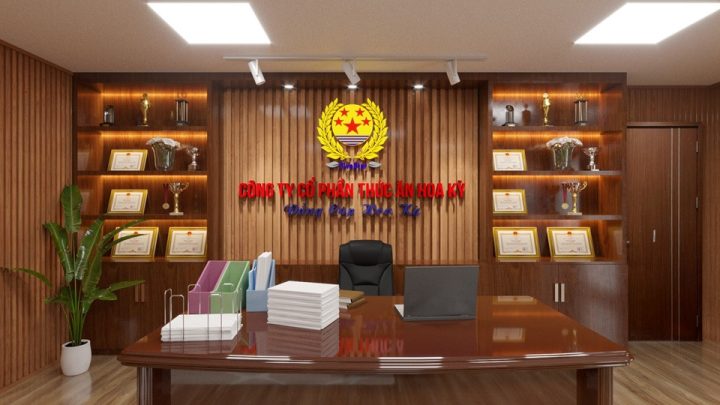Backdrop logo văn phòng giám đốc