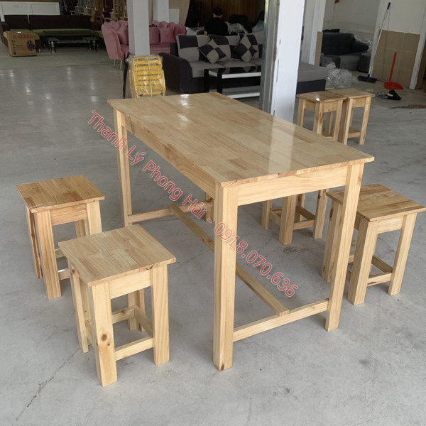 bàn 4 ghế đôn thanh lý quán bia