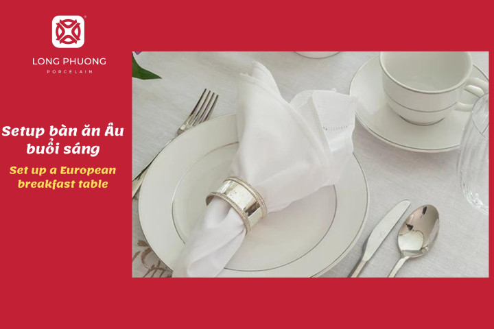 bàn ăn Âu đơn giản cho bữa sáng