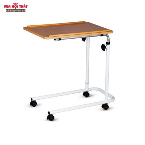 Bàn ăn di động cho người già với mặt bàn gỗ công nghiệp bền đẹp