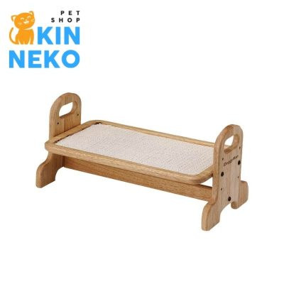 Bàn ăn gỗ nhỏ màu nâu tự nhiên cho chó mèo
