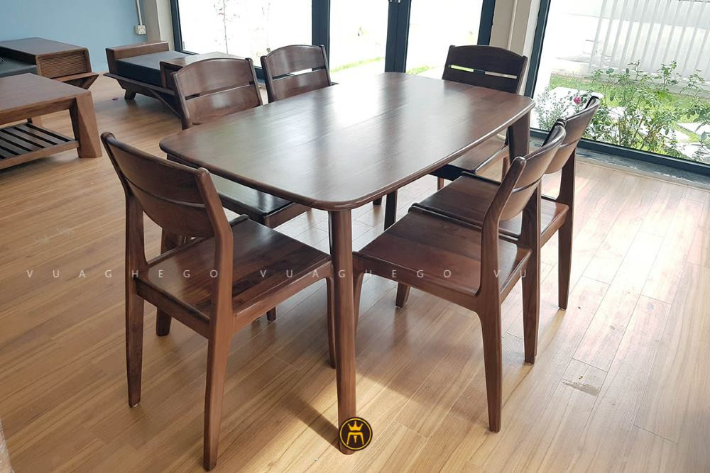 bàn ăn hình oval hiện đại