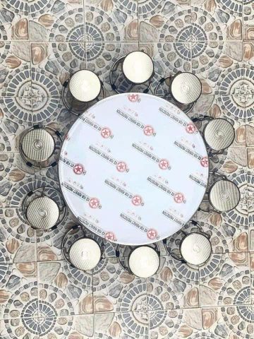 Bàn ăn inox gấp gọn hình chữ nhật cho không gian nhỏ