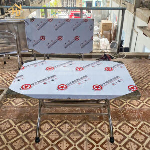 Bàn ăn inox gấp gọn tiện lợi