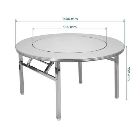 bàn ăn inox tròn xoay giá bao nhiêu