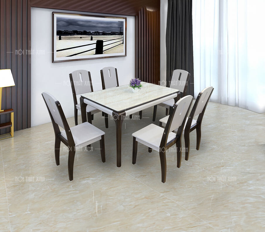 Bàn ăn mặt đá sang trọng Nội thất Xinh