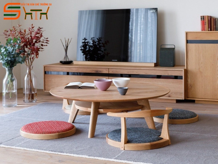 Bàn ăn ngồi bệt chân gấp ăn cơm cao cấp