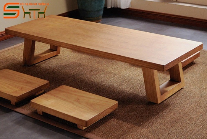 Bàn ăn ngồi bệt chân gấp giúp tiết kiệm diện tích