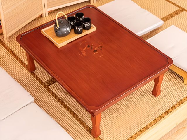 Bàn ăn ngồi bệt kiểu Hàn Quốc tạo không gian quây quần ấm cúng cho gia đình