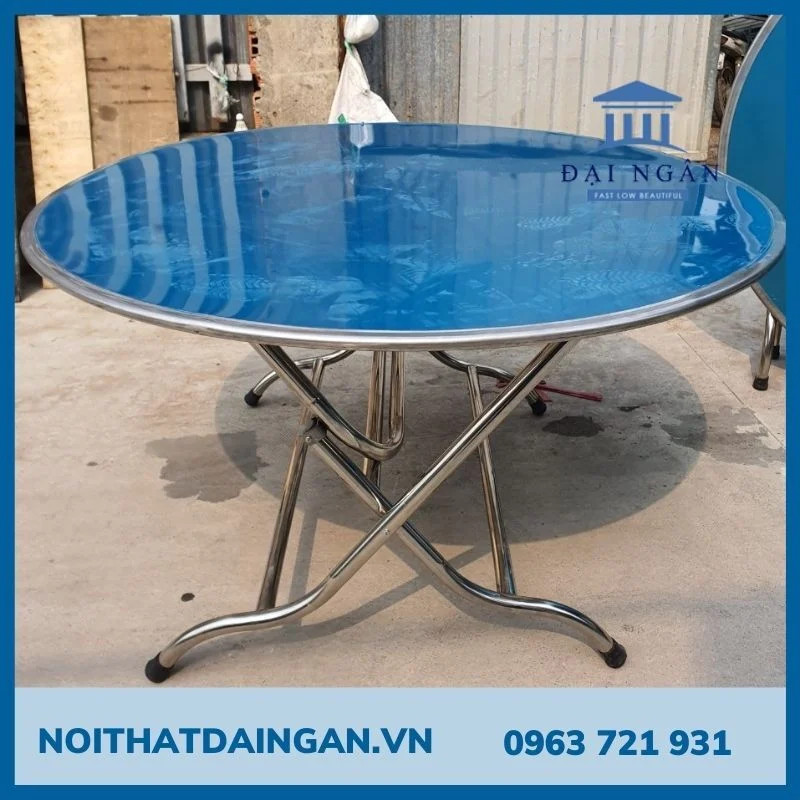 Bàn ăn tròn inox với nhiều mẫu mã đa dạng lựa chọn