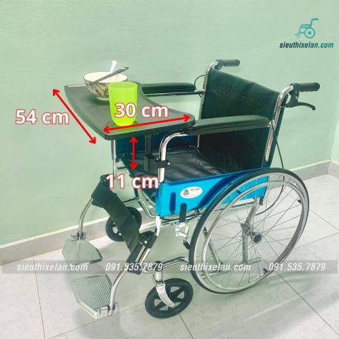 Bàn ăn xe lăn di động tiện dụng cho người cao tuổi và người khuyết tật