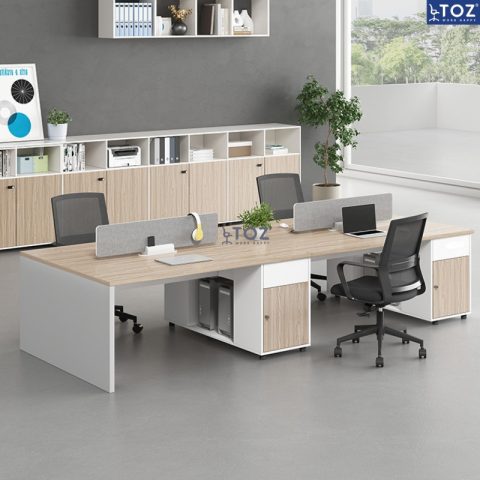 Bàn cụm làm việc 6 người Zane Z06 hiện đại