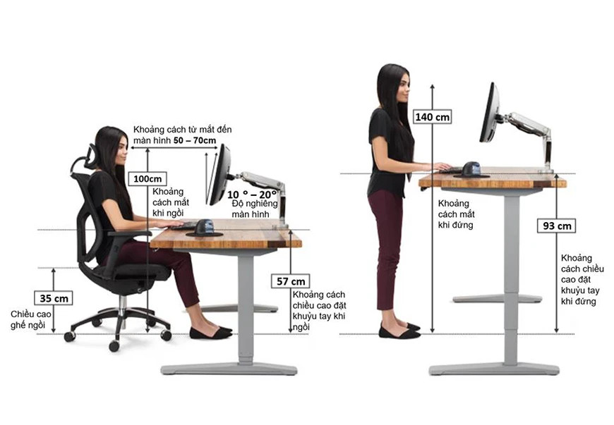 Bàn đứng làm việc điều hòa lượng đường trong máu hiệu quả