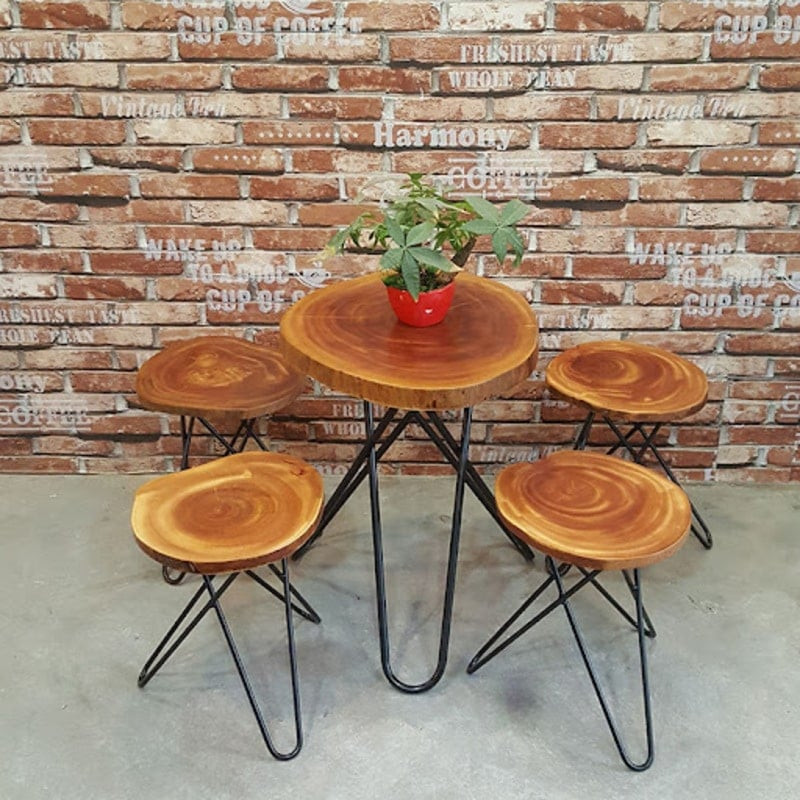 Bàn ghế cafe mini bằng sắt nhỏ gọn