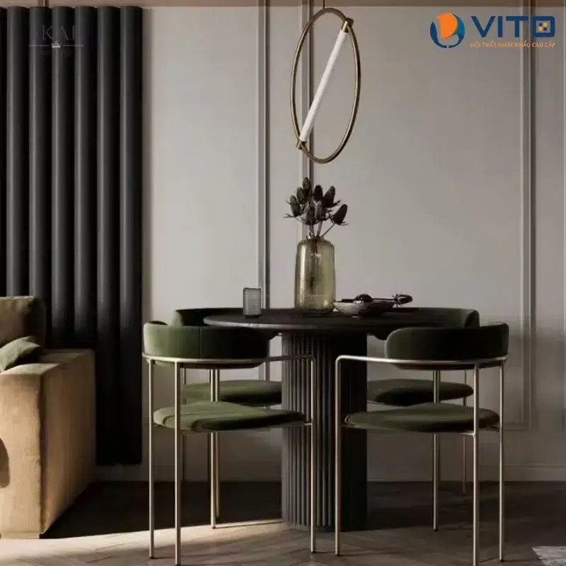 Bàn ghế decor cafe trong không gian làm việc