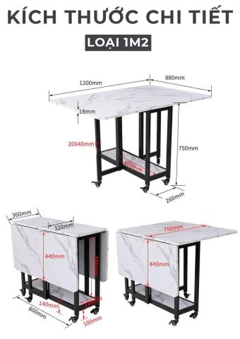 Bàn ghế gấp thông minh tiết kiệm diện tích cho căn hộ nhỏ
