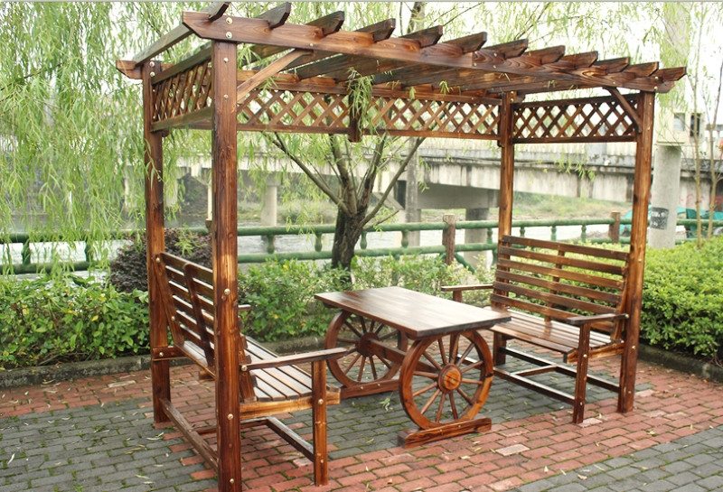 Bàn ghế gỗ ngoài trời độc đáo GNT 007