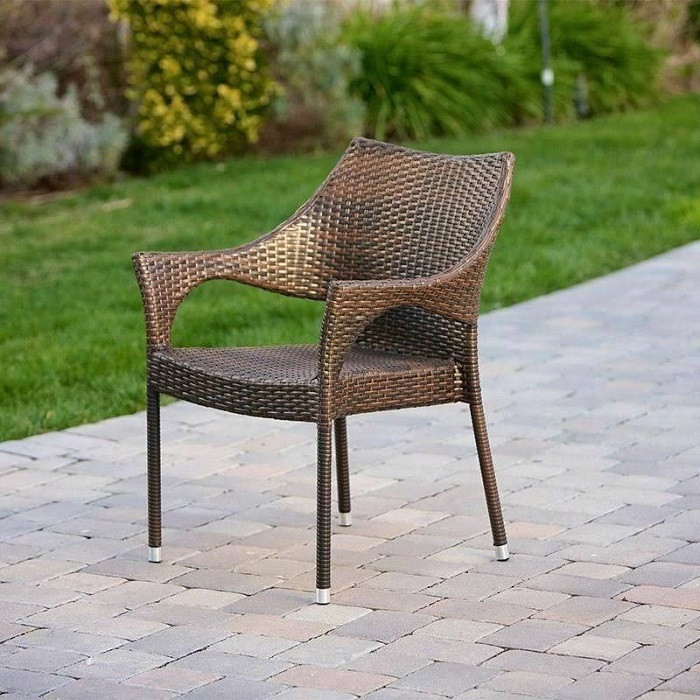 Bàn ghế mây nhựa ngoài trời kết hợp khung kim loại sơn tĩnh điện bền đẹp