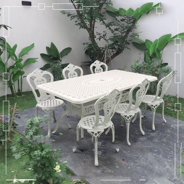 Bàn ghế nhôm đúc ngoài trời BA-ND150