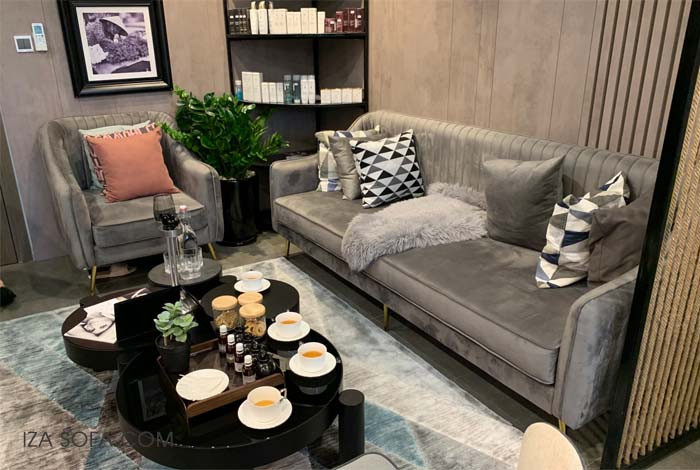 Bàn ghế sofa nỉ nhung đẹp mắt