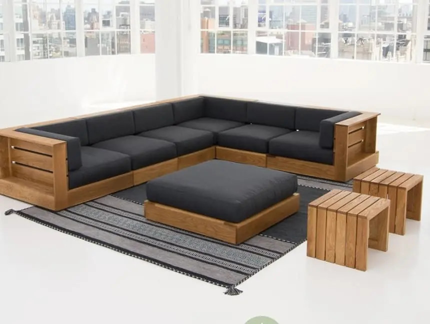 Bàn ghế tiếp khách văn phòng nhỏ gọn bằng gỗ công nghiệp với thiết kế đa dạng