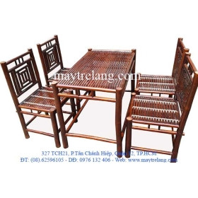 bàn ghế tre quán ăn TPHCM