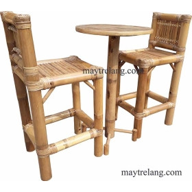 bàn ghế tre quán bar TPHCM độc đáo