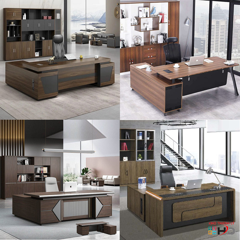 Bàn giám đốc cũ với thiết kế hiện đại và tiện nghi