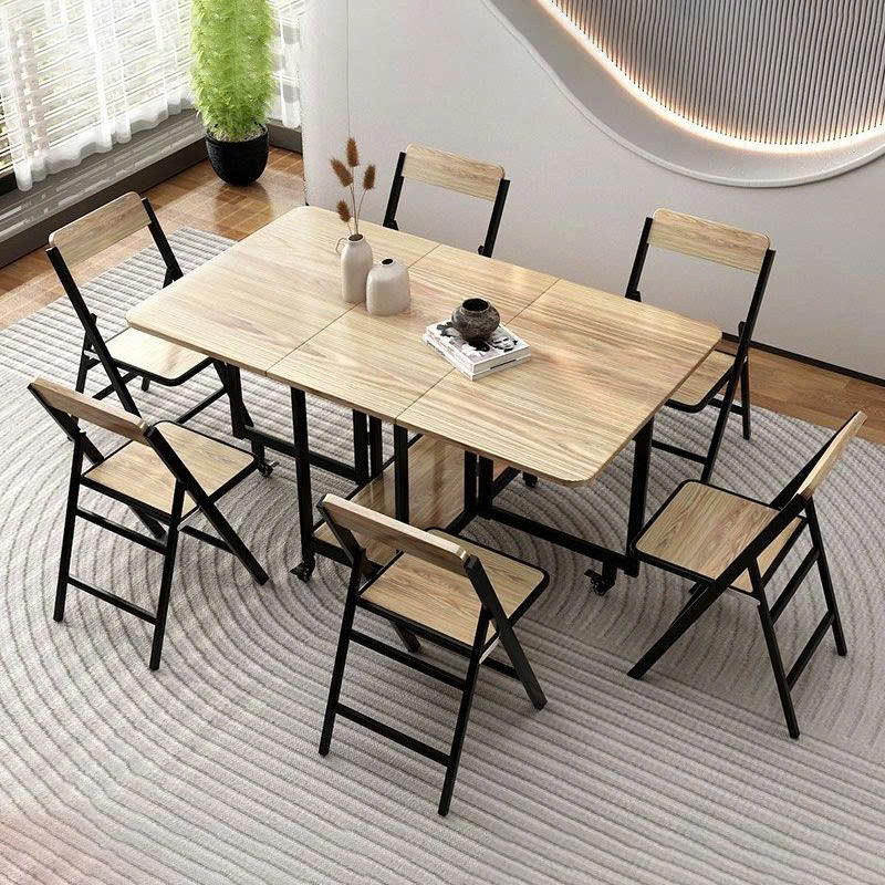 Bàn gỗ gấp thông minh màu vàng vân gỗ