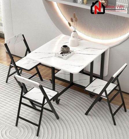 Bàn gỗ gấp thông minh mở rộng và gấp gọn linh hoạt