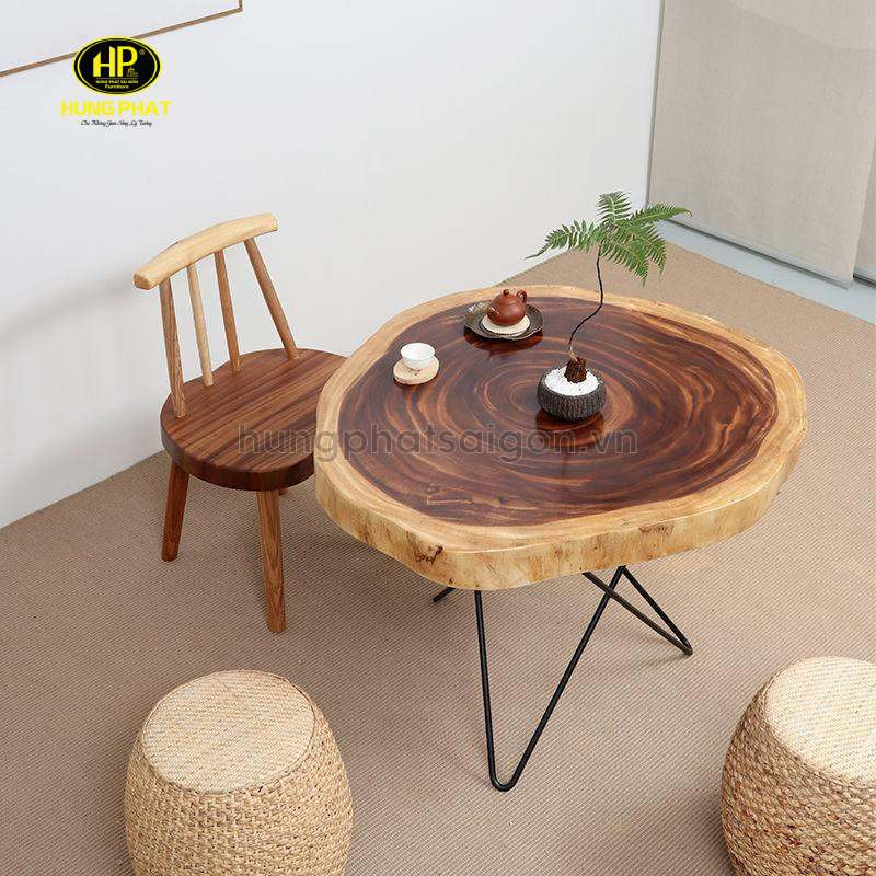 Bàn gỗ mini đẹp nguyên khối tự nhiên