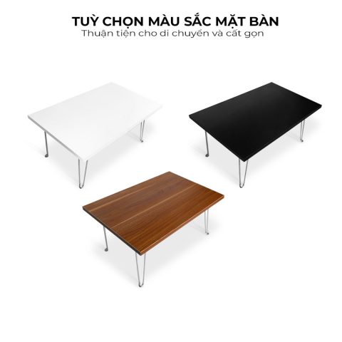 Bàn gỗ mini gấp gọn đa năng, dễ dàng kết hợp với mọi không gian