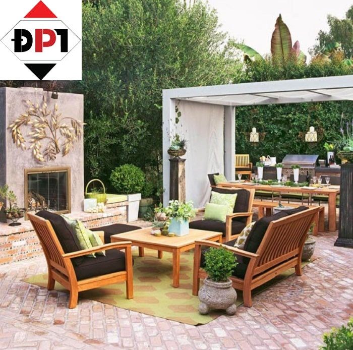 Bàn gỗ pallet tự đóng với kiểu dáng độc đáo cho sân vườn