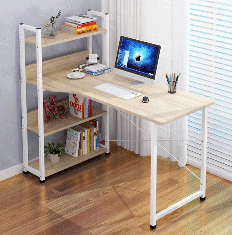 Bàn học chữ L chân sắt
