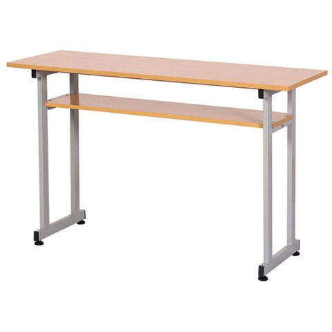 Bàn học đôi sinh viên khung sắt mặt gỗ giá rẻ