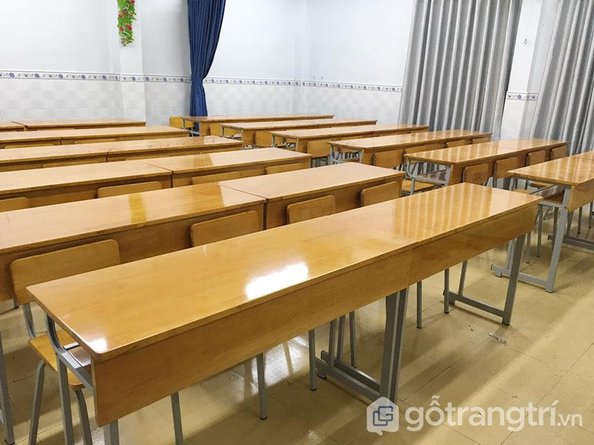 Bàn học liền ghế cho học sinh cấp 3, tiết kiệm diện tích