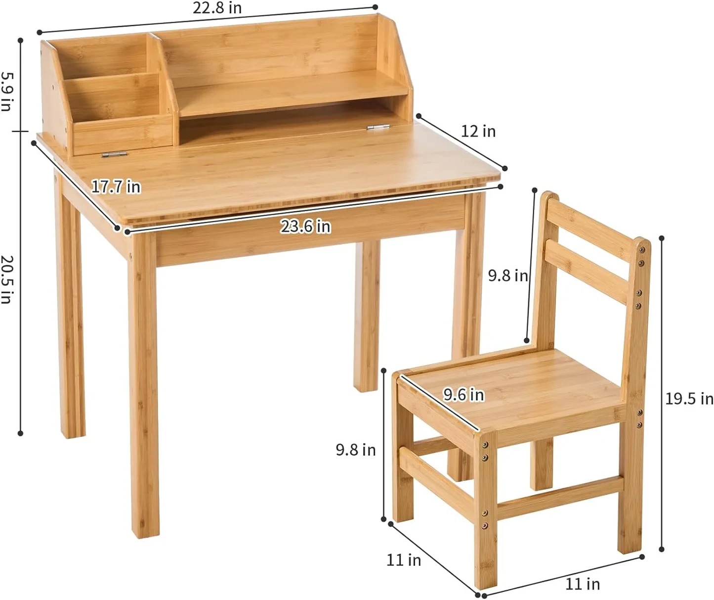 Bàn học sinh cấp 1 có thể điều chỉnh chiều cao, phù hợp vóc dáng