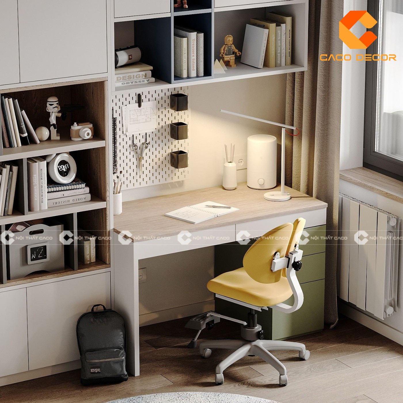 Bàn học sinh cấp 2 tại nhà bằng gỗ công nghiệp