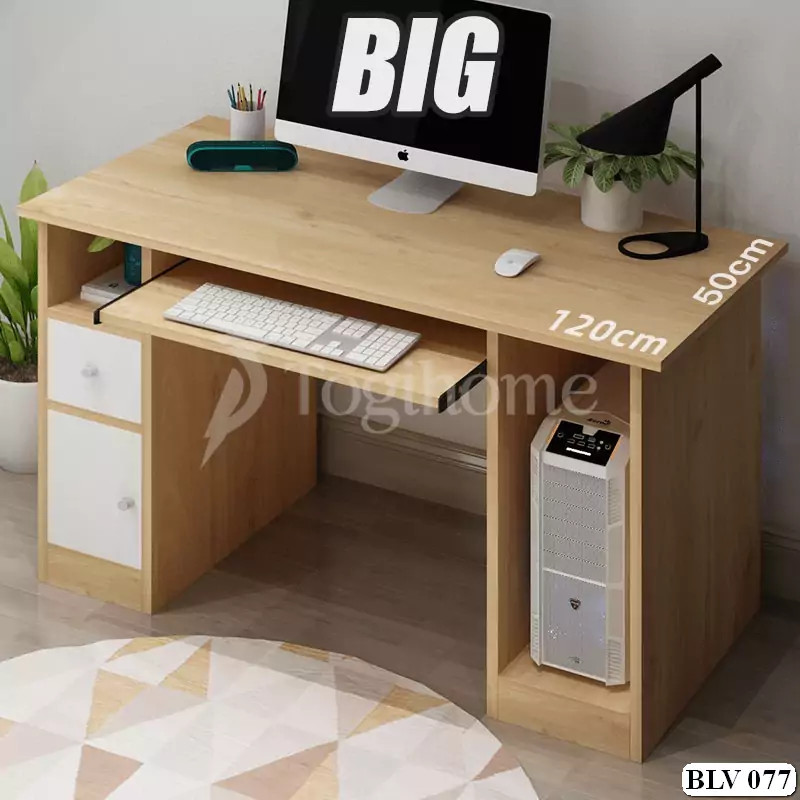 Bàn học sinh để máy tính nhỏ gọn, tối ưu không gian học tập