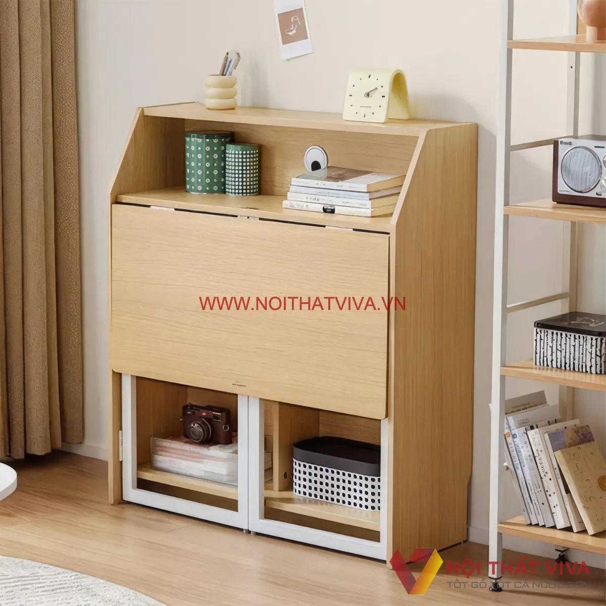 Bàn học sinh gỗ công nghiệp mini gấp gọn tiện lợi