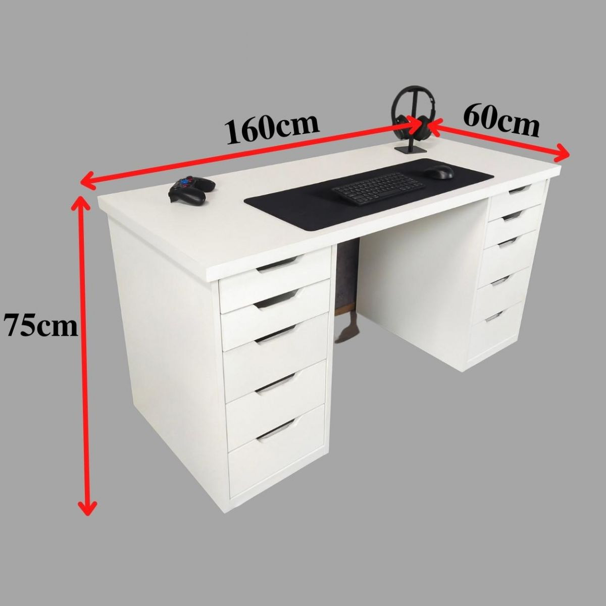 Bàn Ikea kích thước 1m6, phù hợp cho nhiều nhu cầu sử dụng