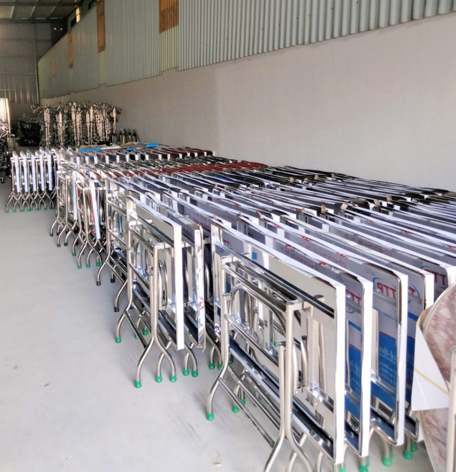 Bàn inox chữ nhật 70x120