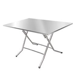 Bàn inox ống tròn BI-1207W, một phần của bộ bàn ghế ăn Xuân Hòa tiện dụng