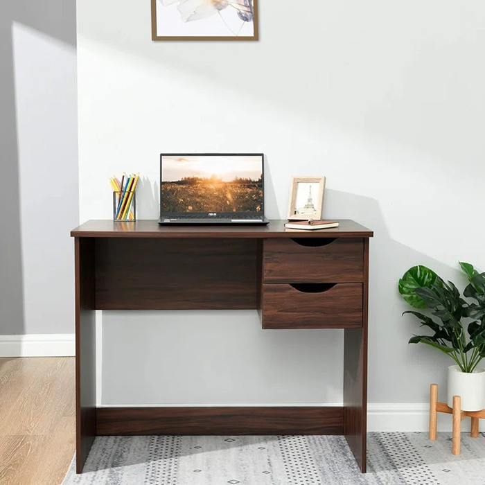 Bàn làm việc 2 ngăn kéo giúp tối ưu không gian lưu trữ