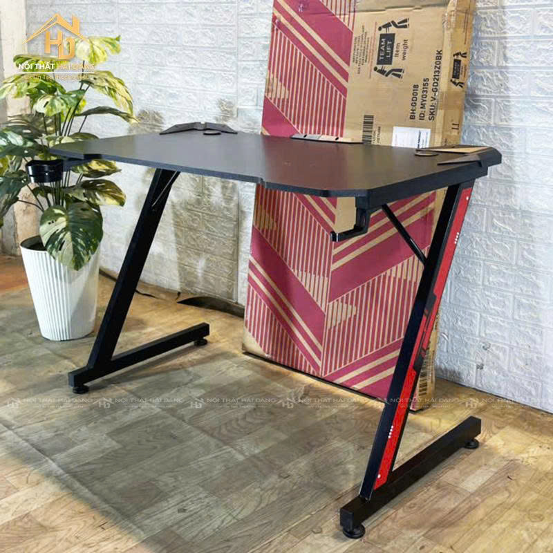 Bàn làm việc chân chữ Z màu gỗ