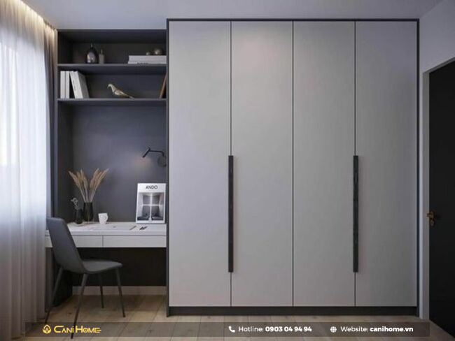 Bàn làm việc có tủ lưu trữ tích hợp, giải pháp thông minh