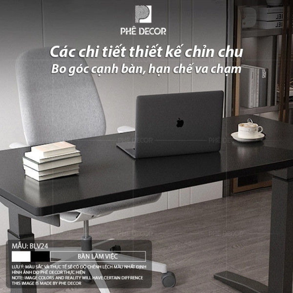 Bàn làm việc đa năng tích hợp ngăn kéo và kệ sách gọn gàng