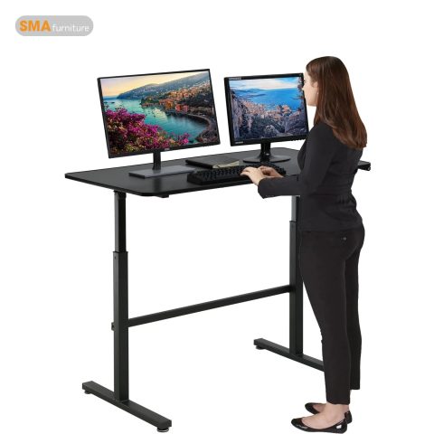 Bàn làm việc đứng điều chỉnh độ cao trong không gian văn phòng hiện đại