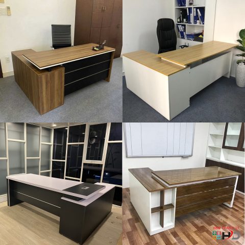 Bàn làm việc giám đốc chữ L đã qua sử dụng, thiết kế hiện đại