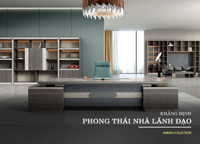 Bàn làm việc giám đốc phong cách Ankeni